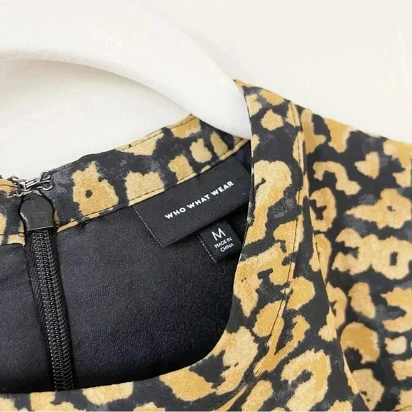 Who What Wear Target Leopard Chiffon Ruffle Dress Size Medium EUC - Picture 7 of 12